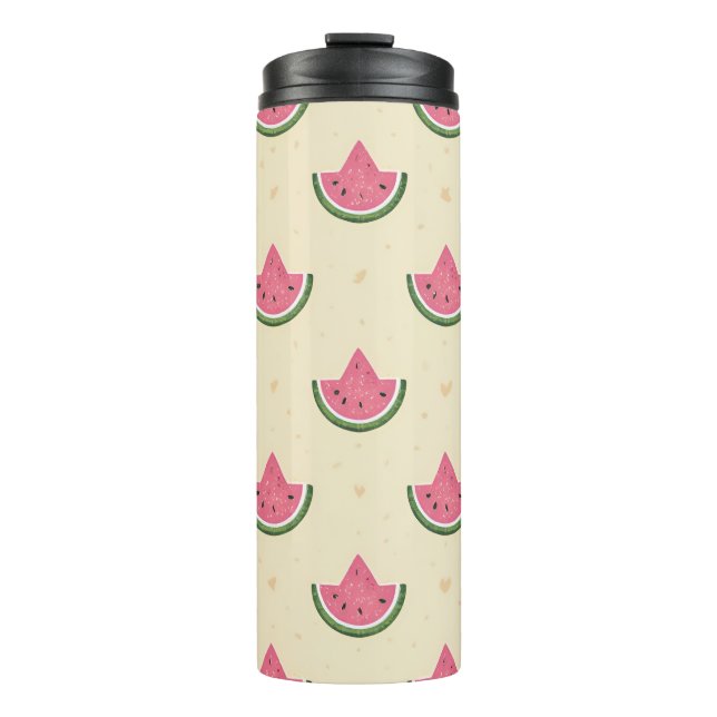Summer Tumbler of Pink Watermelons, 16oz Insulated (Front)