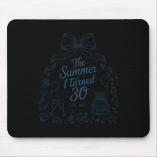 Summer Turned Thirty 30th Birthday Seashell Mouse Pad