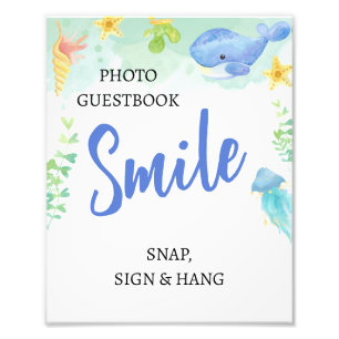 Summer Under the Sea Baby Shower Photo Guestbook