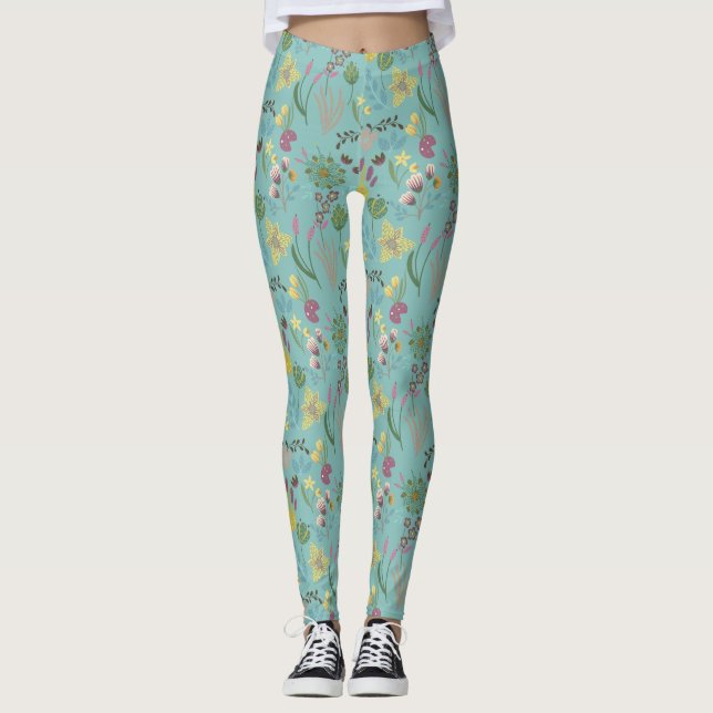 Summer Uneven Pattern Leggings (Front)