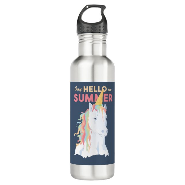 Summer Unicorn 710 Ml Water Bottle (Front)