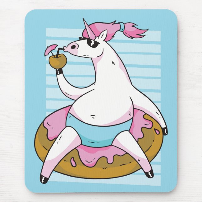 Summer Unicorn Mouse Pad (Front)