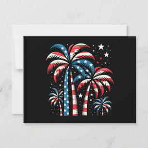 Summer USA Flag 4th of July Holiday Card
