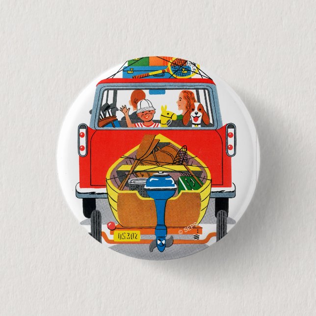 Summer Vacation 3 Cm Round Badge (Front)