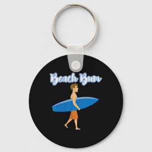 Summer Vacation Beach Bum Love Ocean Surfer Boy Su Key Ring