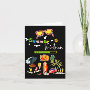 Summer vacation beach vibes palm trees tropical card