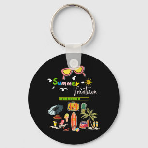 Summer Vacation Beach Vibes Palm Trees Tropical Key Ring