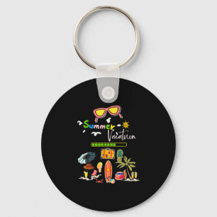 Summer vacation beach vibes palm trees tropical key ring