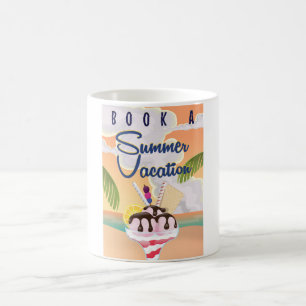 Summer Vacation Cartoon travel poster Coffee Mug