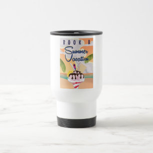 Summer Vacation Cartoon travel poster Travel Mug