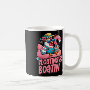 Summer Vacation Chicken Floating Boating Summer Vi Coffee Mug