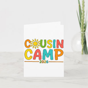 Summer vacation cousin camp 2026 making memories card