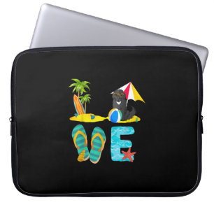 Summer vacation dog gift newfie design laptop sleeve