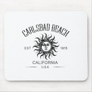 Summer Vacation Est 1915 California Carlsd Beach V Mouse Pad