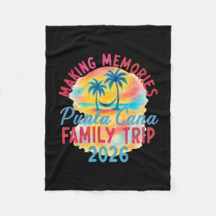 Summer Vacation Family Punta Cana Vacation 2026 Ma Fleece Blanket
