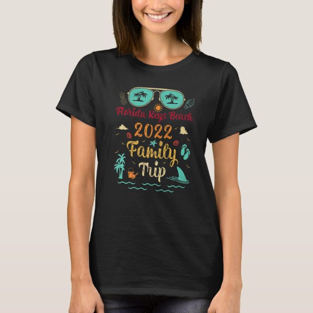 Summer Vacation Family Trip 2022 Florida Keys Beac T-Shirt (Front)