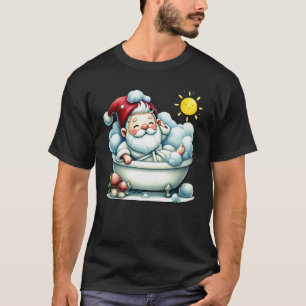 Summer Vacation For Teachers Lazy Dad Spa Gnome In T-Shirt