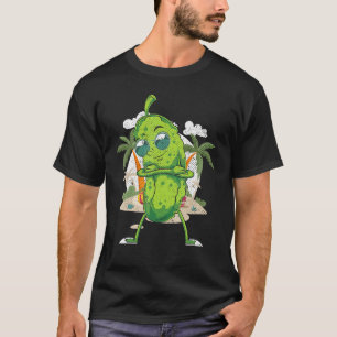 Summer Vacation Funny Sunglasses Cucumber Palm Tre T-Shirt