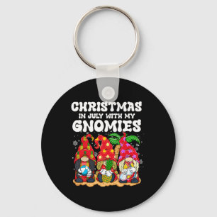Summer Vacation Gnomes Lover Funny Christmas In Ju Key Ring