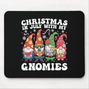 Summer Vacation Gnomes Lover Funny Christmas In Ju Mouse Pad