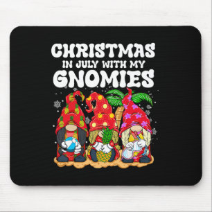 Summer Vacation Gnomes Lover Funny Christmas In Ju Mouse Pad