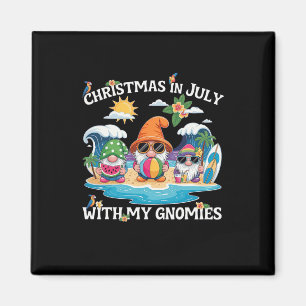 Summer Vacation Gnomies Gnomes For Christmas In Ju Magnet