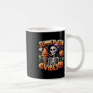 Summer Vacation Halloween Summerween Skeleton Ice Coffee Mug