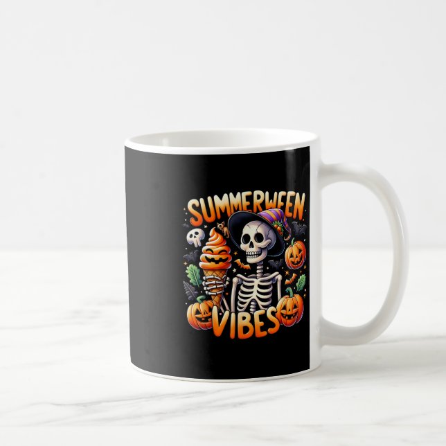 Summer Vacation Halloween Summerween Skeleton Ice  Coffee Mug (Right)