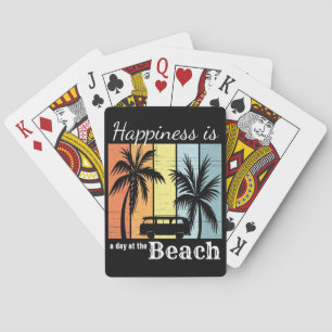 Summer Vacation Happiness is a Day at the Beach Playing Cards