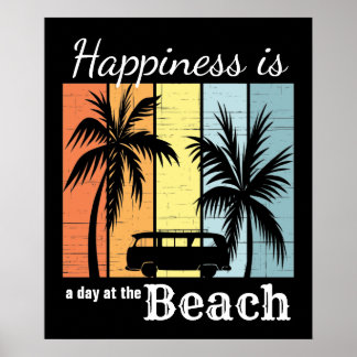Summer Vacation Happiness is a Day at the Beach Poster