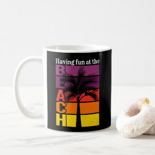 Summer Vacation Having Fun at the Beach Retro Coffee Mug