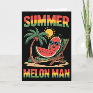 Summer Vacation Holiday Watermelon Beach Deck Chai Card