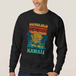 Summer Vacation Honolulu Aloha Palm Trees Sunset H Sweatshirt