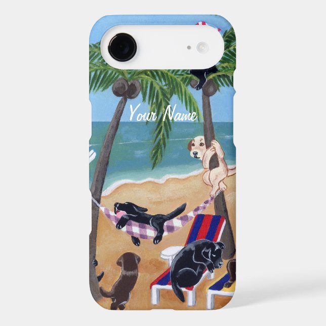 Summer Vacation Labradors Painting Case-Mate iPhone Case (Back)