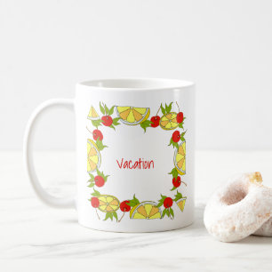 Summer Vacation Minimalist Cute  Fruit is fresh  Coffee Mug