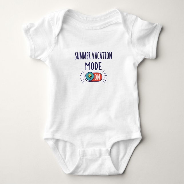 Summer Vacation mode On Baby Bodysuit (Front)