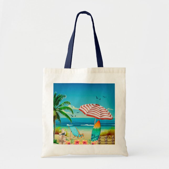 Summer vacation on the beach, Relaxation Tote Bag (Front)