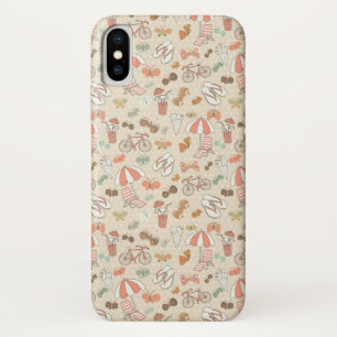 Summer Vacation Pattern iPhone X Case
