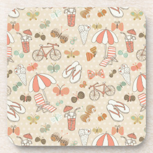 Summer Vacation Pattern Coaster