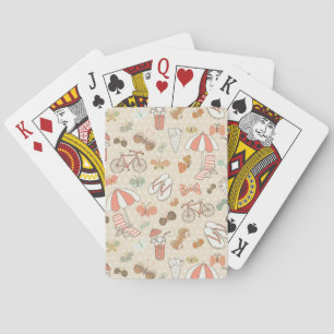 Summer Vacation Pattern Playing Cards