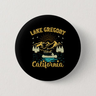 Summer Vacation Retro Mountain California Gregory 6 Cm Round Badge