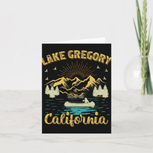 Summer Vacation Retro Mountain California Gregory Card