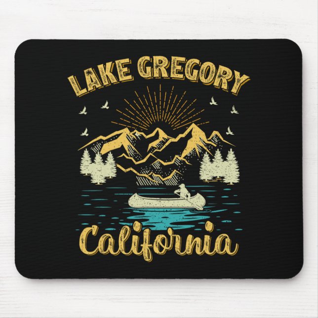Summer Vacation Retro Mountain California Gregory  Mouse Pad (Front)