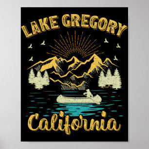 Summer Vacation Retro Mountain California Gregory Poster