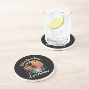 Summer Vacation Retro South Carolina Coaster