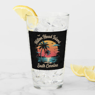 Summer Vacation Retro South Carolina Glass