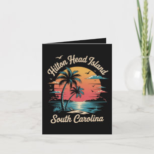 Summer Vacation Retro South Carolina Holiday Card