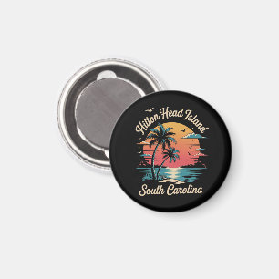 Summer Vacation Retro South Carolina Magnet