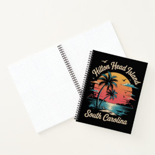 Summer Vacation Retro South Carolina Notebook