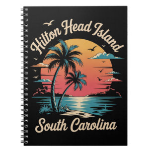 Summer Vacation Retro South Carolina Notebook